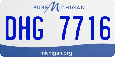 MI license plate DHG7716