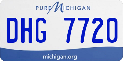 MI license plate DHG7720