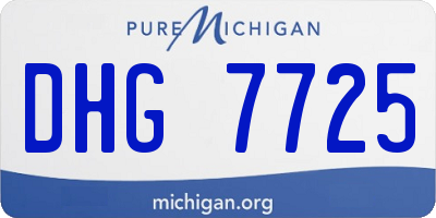 MI license plate DHG7725
