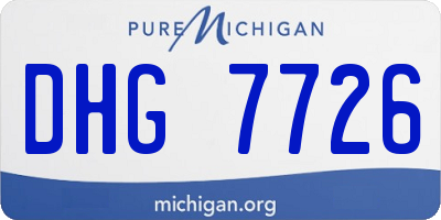 MI license plate DHG7726