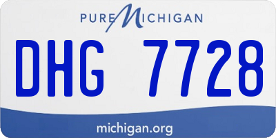 MI license plate DHG7728