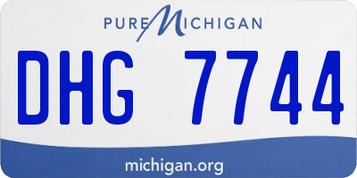 MI license plate DHG7744
