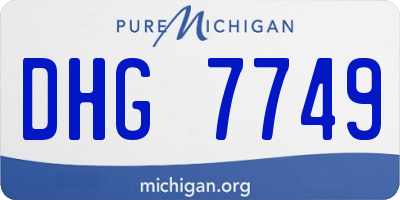 MI license plate DHG7749