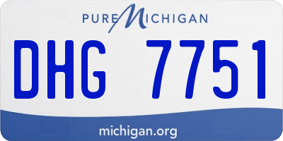 MI license plate DHG7751