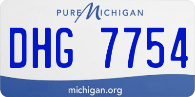 MI license plate DHG7754