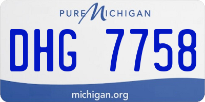 MI license plate DHG7758