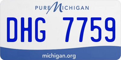 MI license plate DHG7759