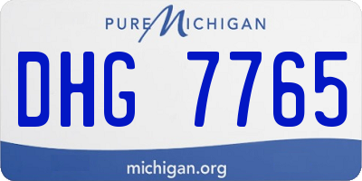 MI license plate DHG7765