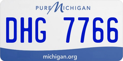 MI license plate DHG7766