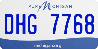 MI license plate DHG7768