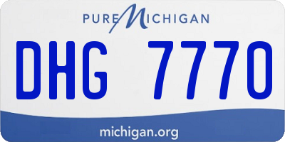 MI license plate DHG7770