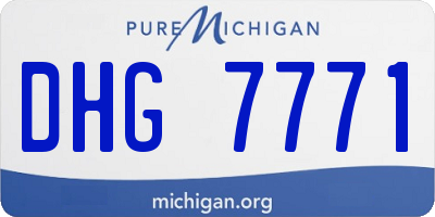 MI license plate DHG7771
