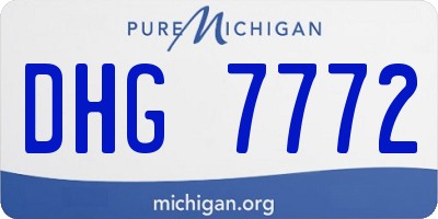 MI license plate DHG7772