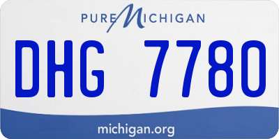 MI license plate DHG7780