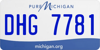 MI license plate DHG7781
