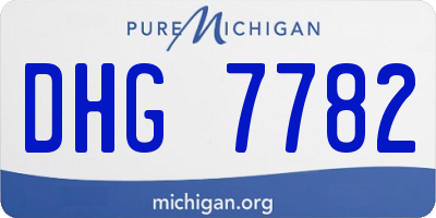 MI license plate DHG7782