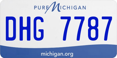 MI license plate DHG7787