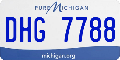 MI license plate DHG7788
