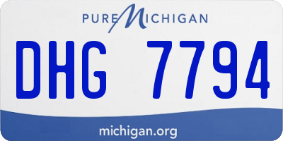 MI license plate DHG7794