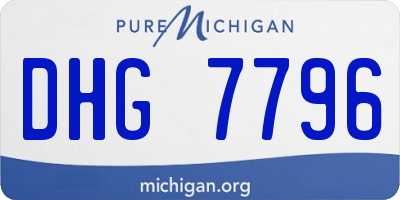 MI license plate DHG7796