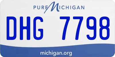 MI license plate DHG7798