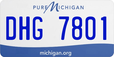 MI license plate DHG7801