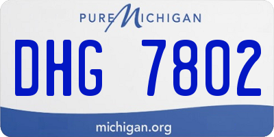 MI license plate DHG7802