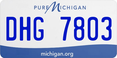 MI license plate DHG7803
