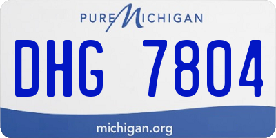 MI license plate DHG7804