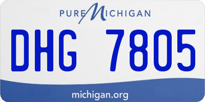 MI license plate DHG7805
