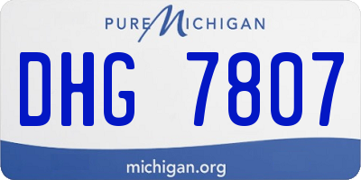 MI license plate DHG7807