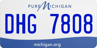 MI license plate DHG7808