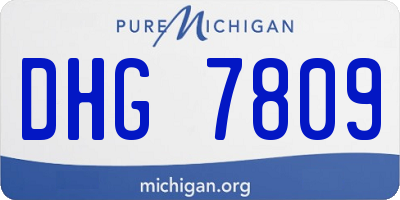 MI license plate DHG7809