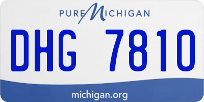 MI license plate DHG7810