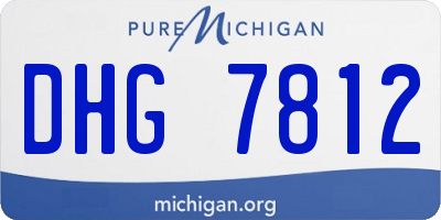 MI license plate DHG7812