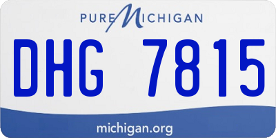 MI license plate DHG7815