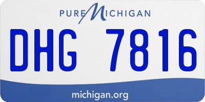 MI license plate DHG7816