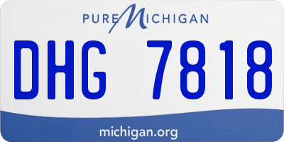 MI license plate DHG7818