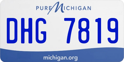 MI license plate DHG7819