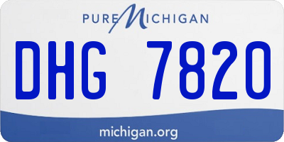 MI license plate DHG7820