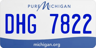 MI license plate DHG7822