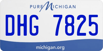 MI license plate DHG7825