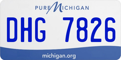 MI license plate DHG7826