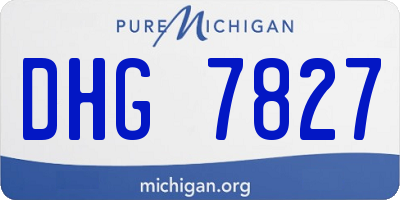 MI license plate DHG7827