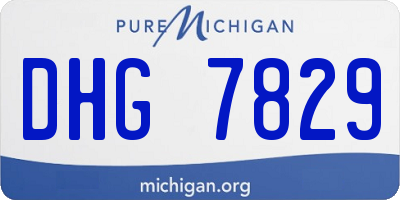 MI license plate DHG7829