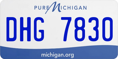 MI license plate DHG7830