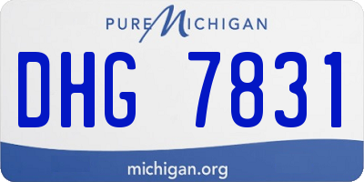 MI license plate DHG7831