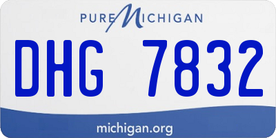 MI license plate DHG7832