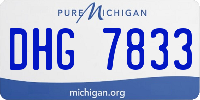 MI license plate DHG7833