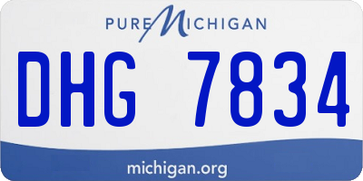 MI license plate DHG7834